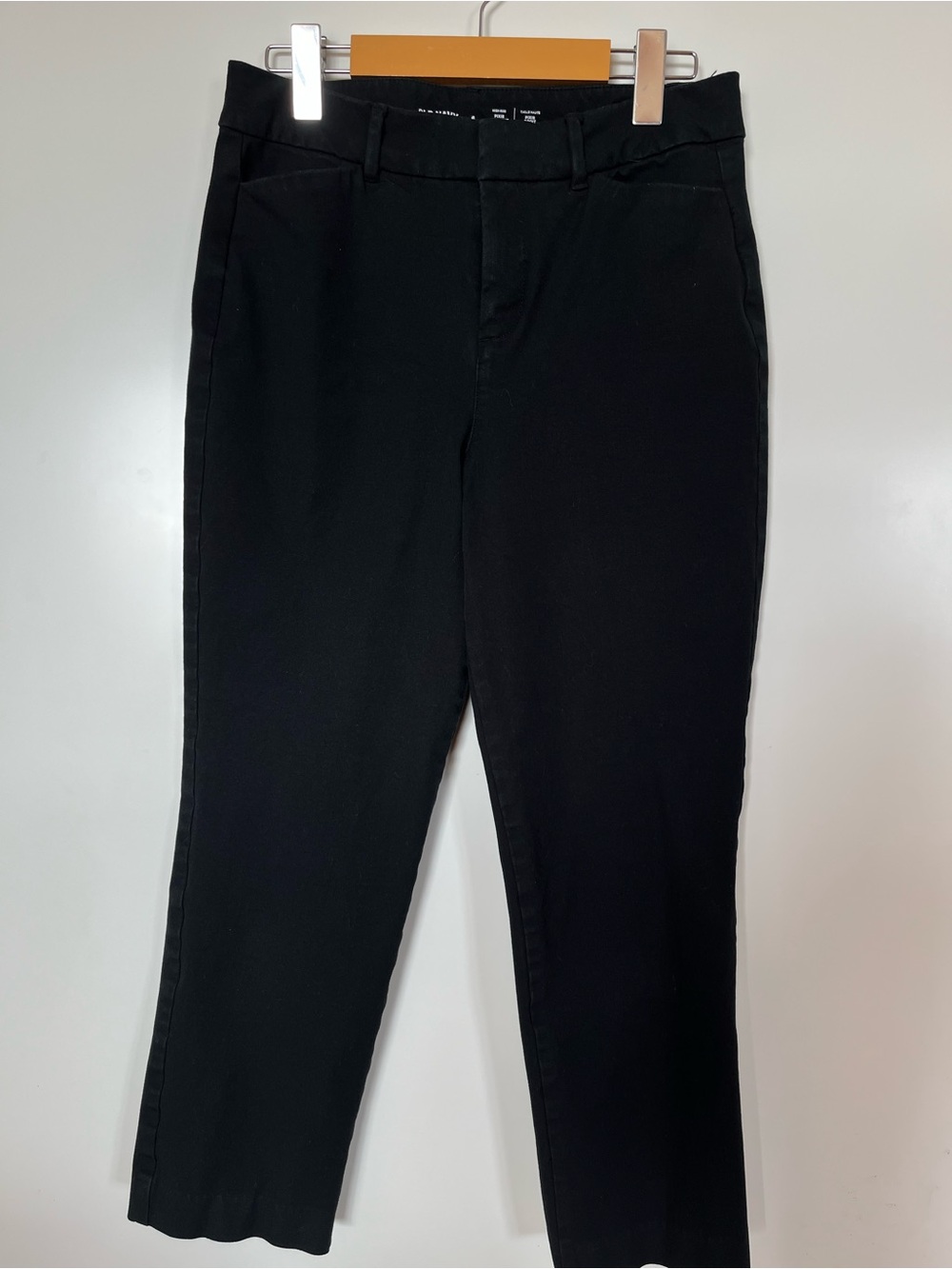 Old Navy High-Rise Pixie Straight Ankle Pants Black Workwear Size 6